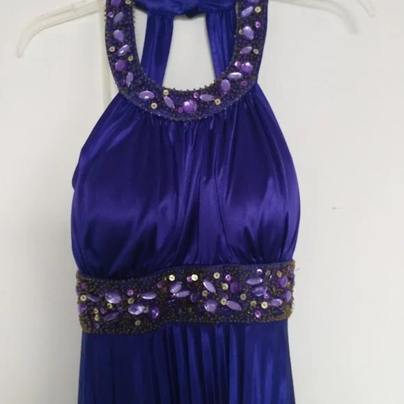 fitted lace wedding dress Michelle McDowell Abby Dress Purple and Gold – Magnolias Boutique PSJ
